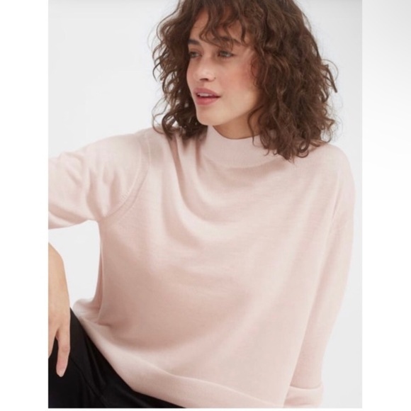 Everlane Lux Wool Crop Mockneck Sweater - Picture 2 of 14